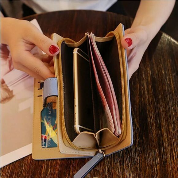 Women Leather Clutch Bifold Wallet Card Holder Purse Lady Long Handbag Best Gift - Picture 2 of 3